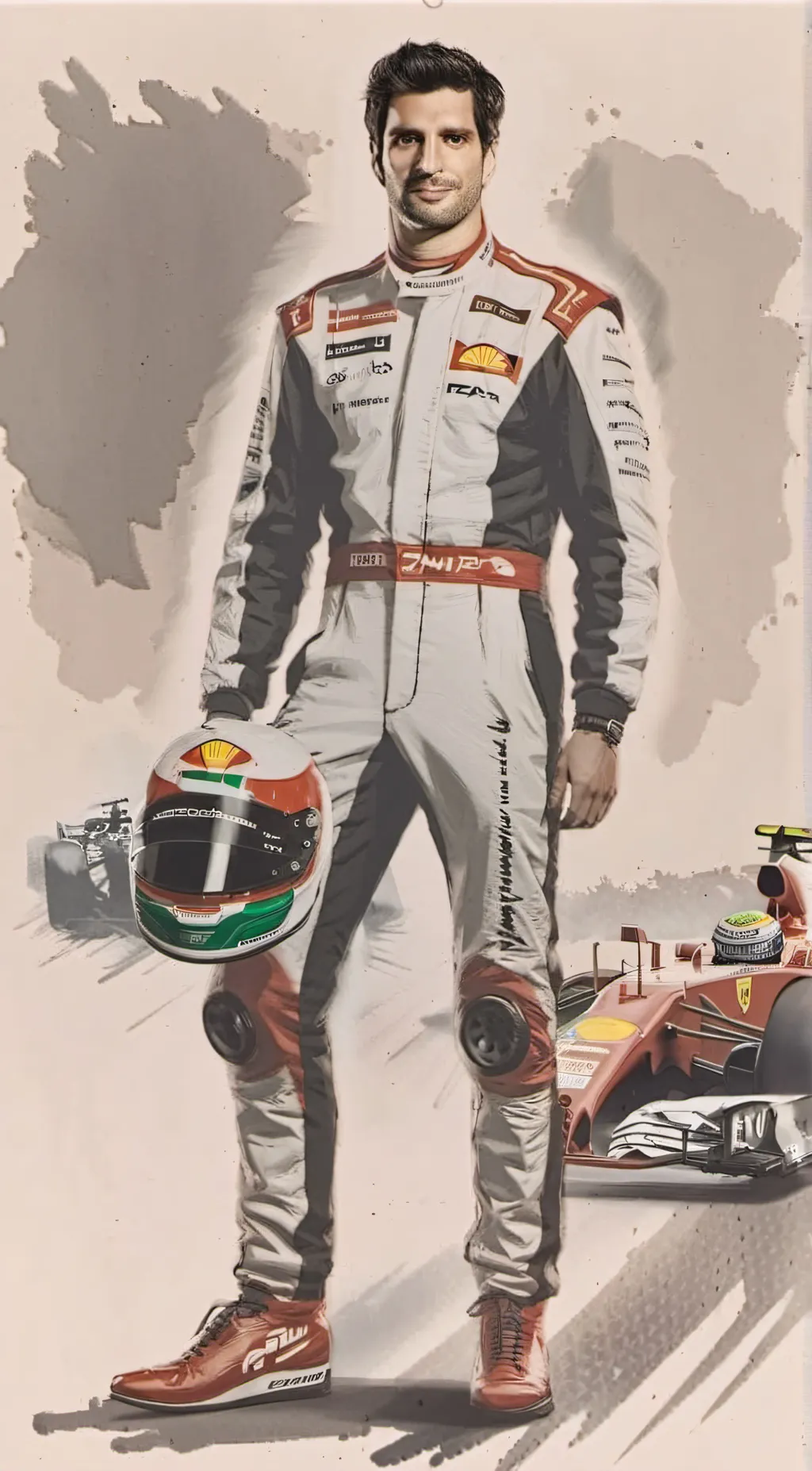 ai character: Carlos Sainz Jr.  background