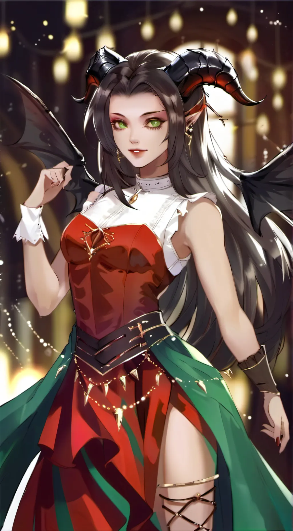 ai character: Amber background