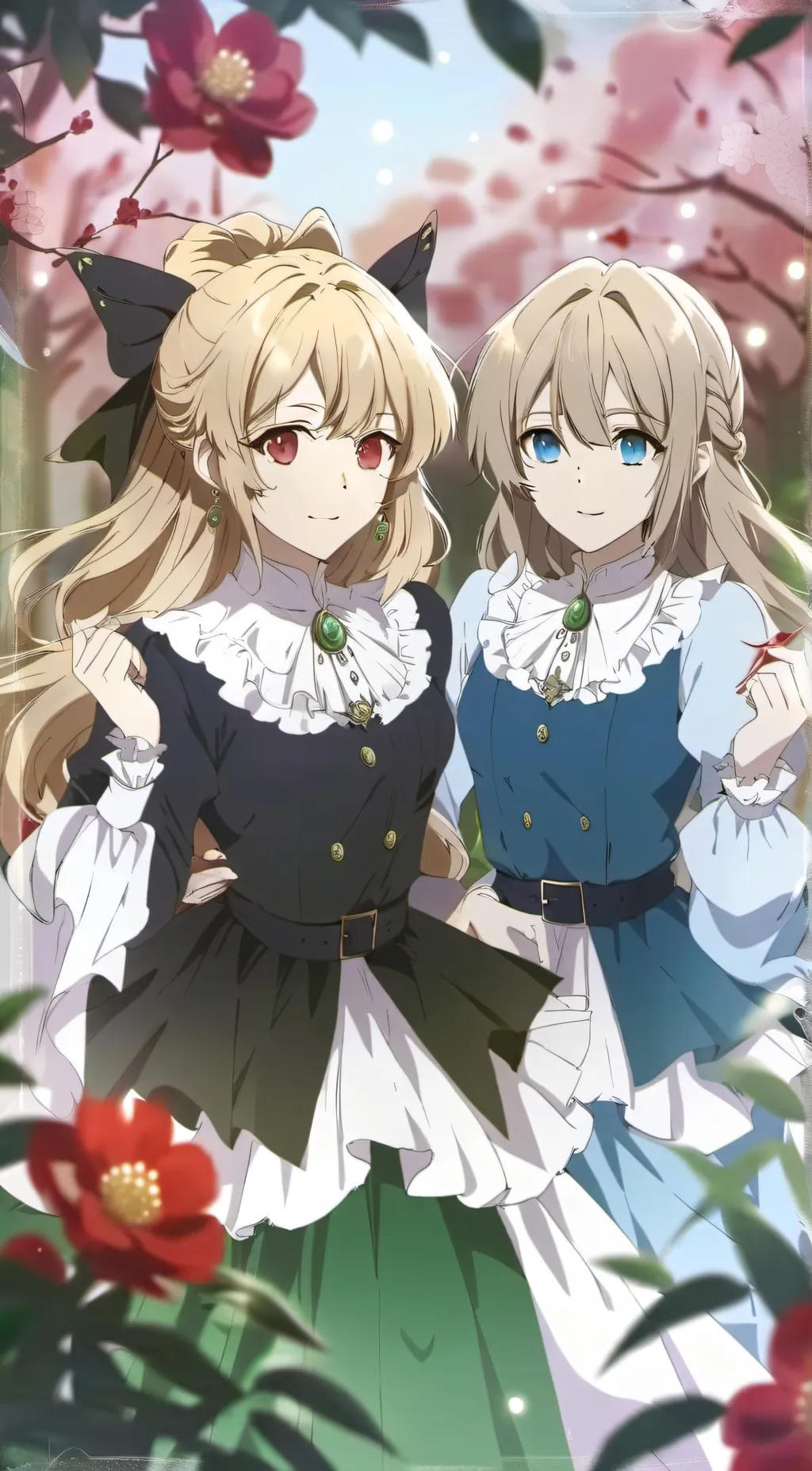ai character: amber and Emma  background