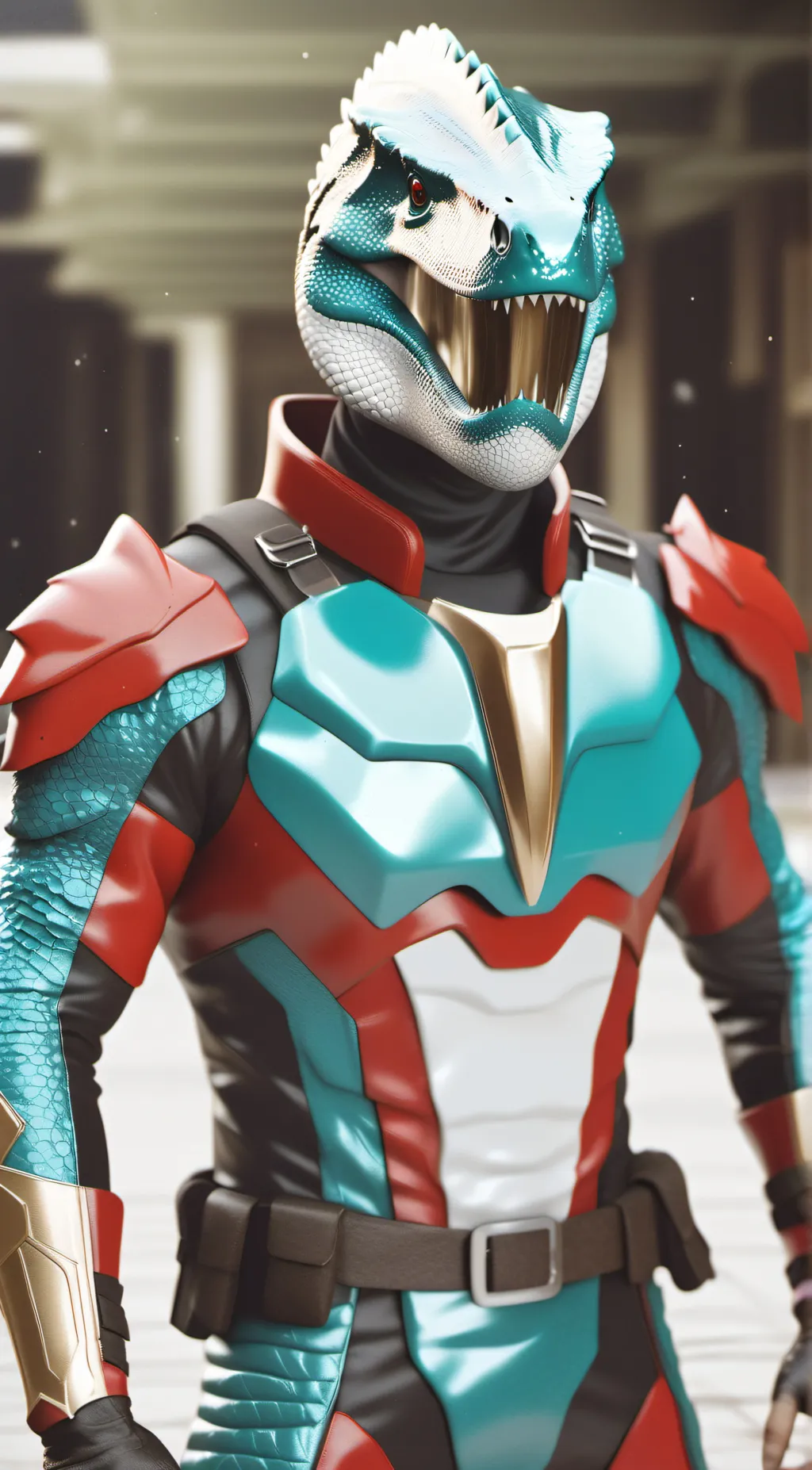 ai character: Aqua Dino Thunder background