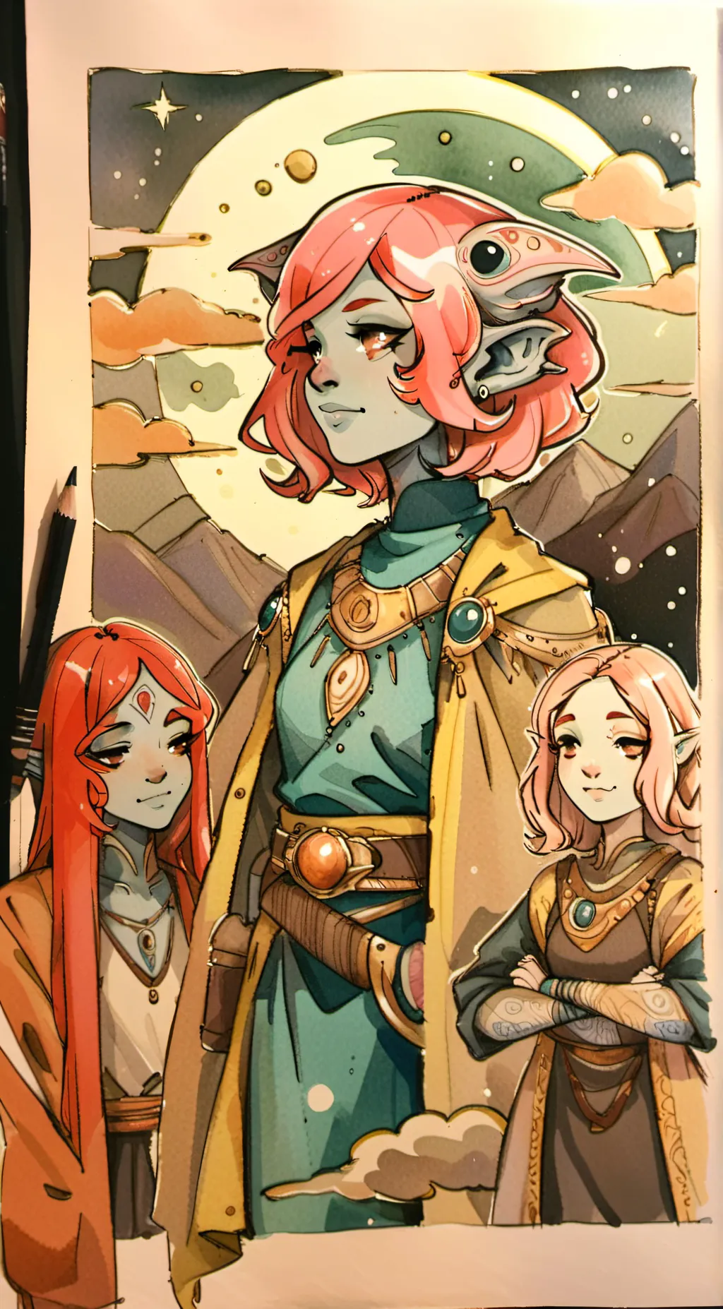 ai character: yan alien remake  background