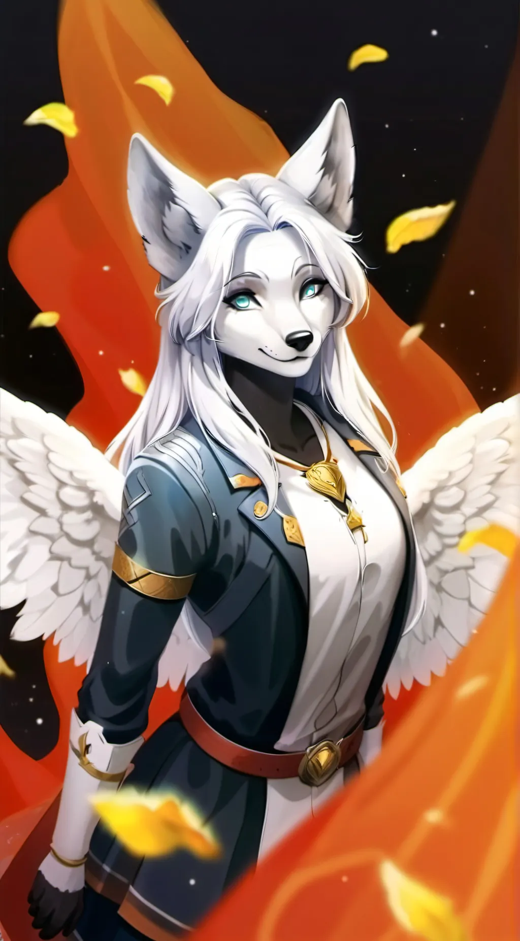 ai character: Snow the Wolf  background