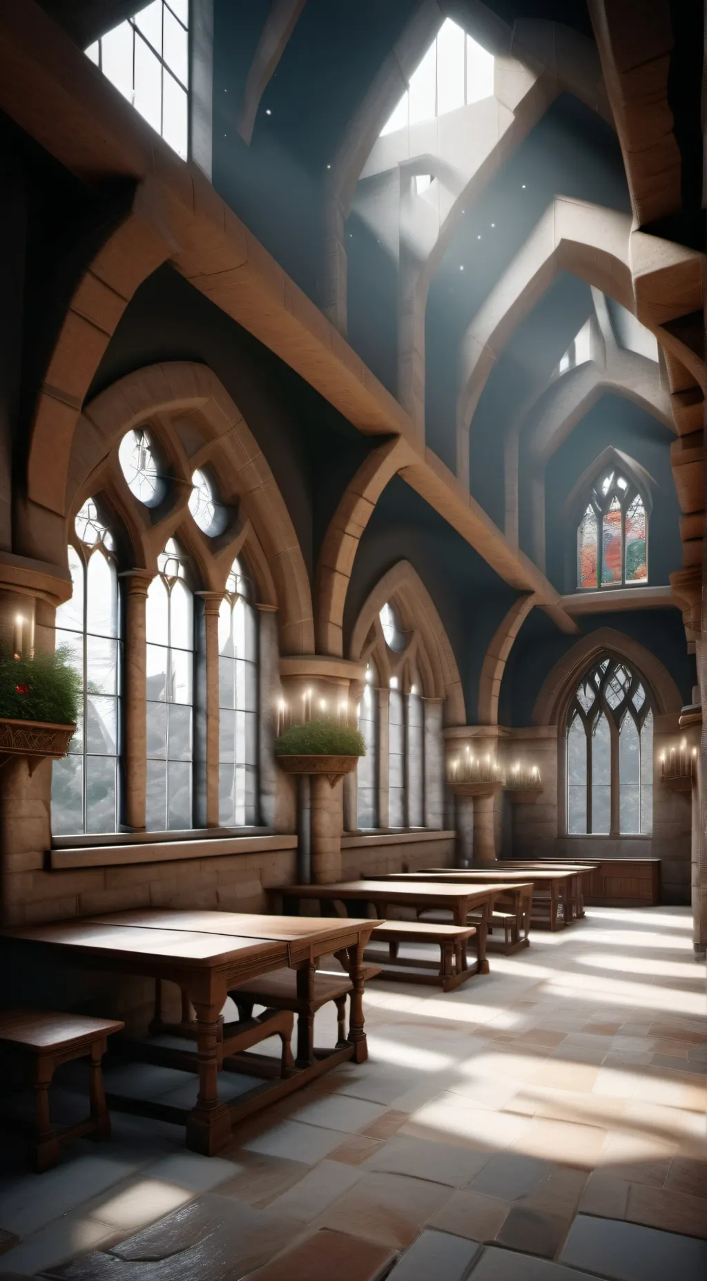 ai character: Hogwarts  background