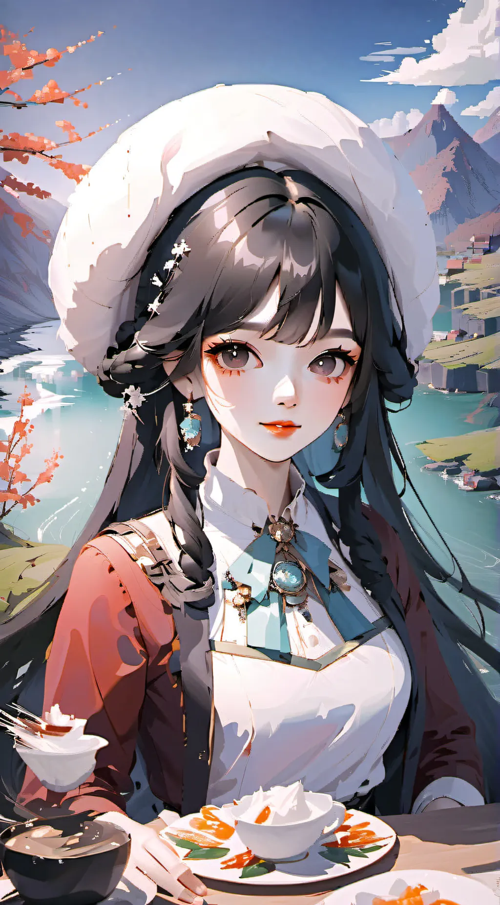 ai character: Ashley  background
