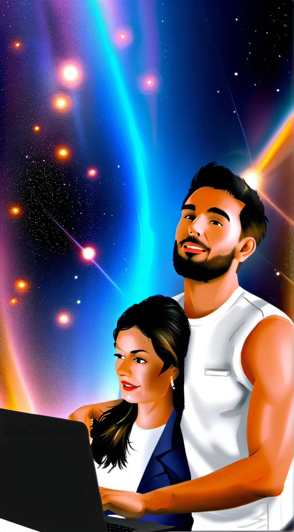 ai character: Luna and Michael background