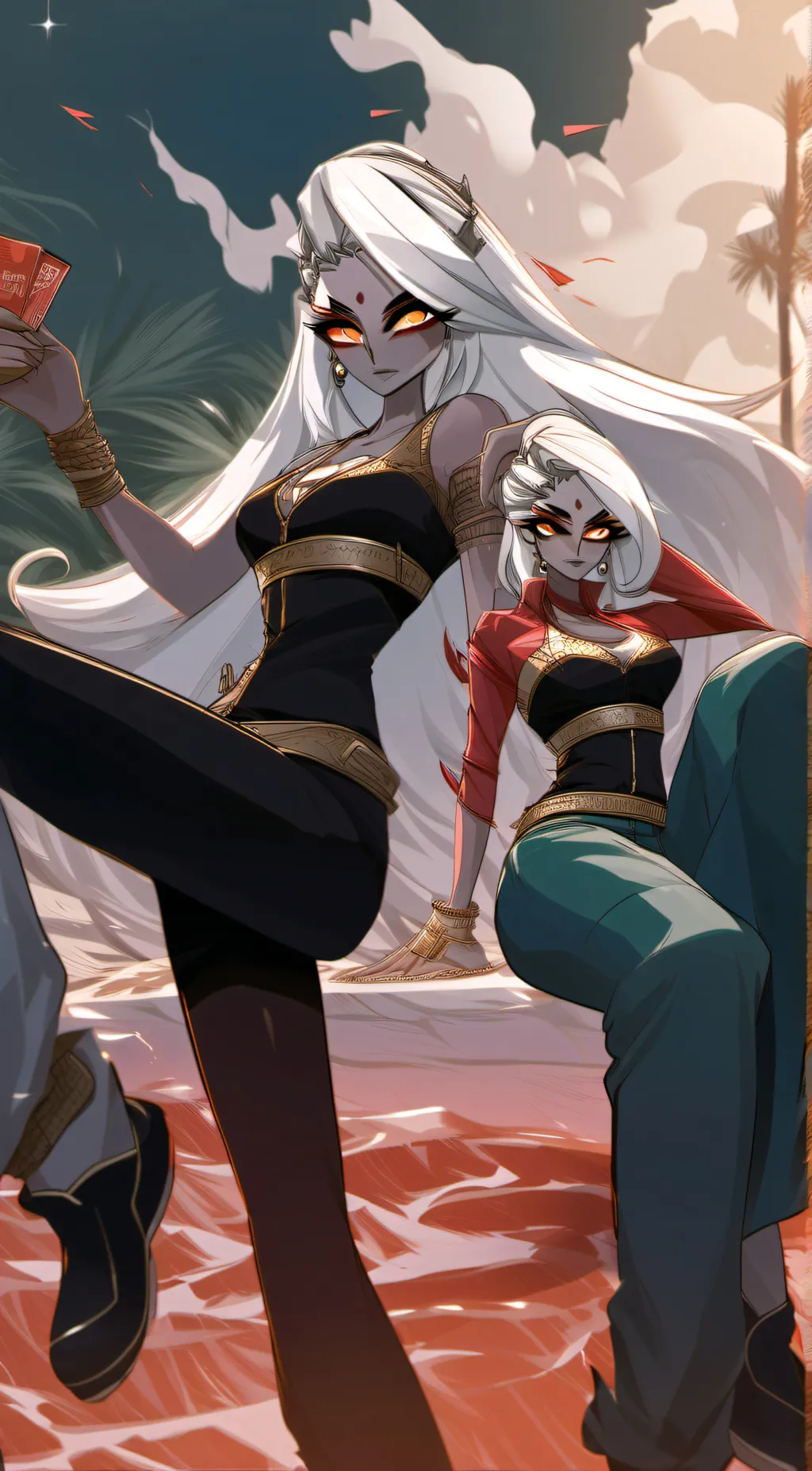 ai character: carmilla carmine background