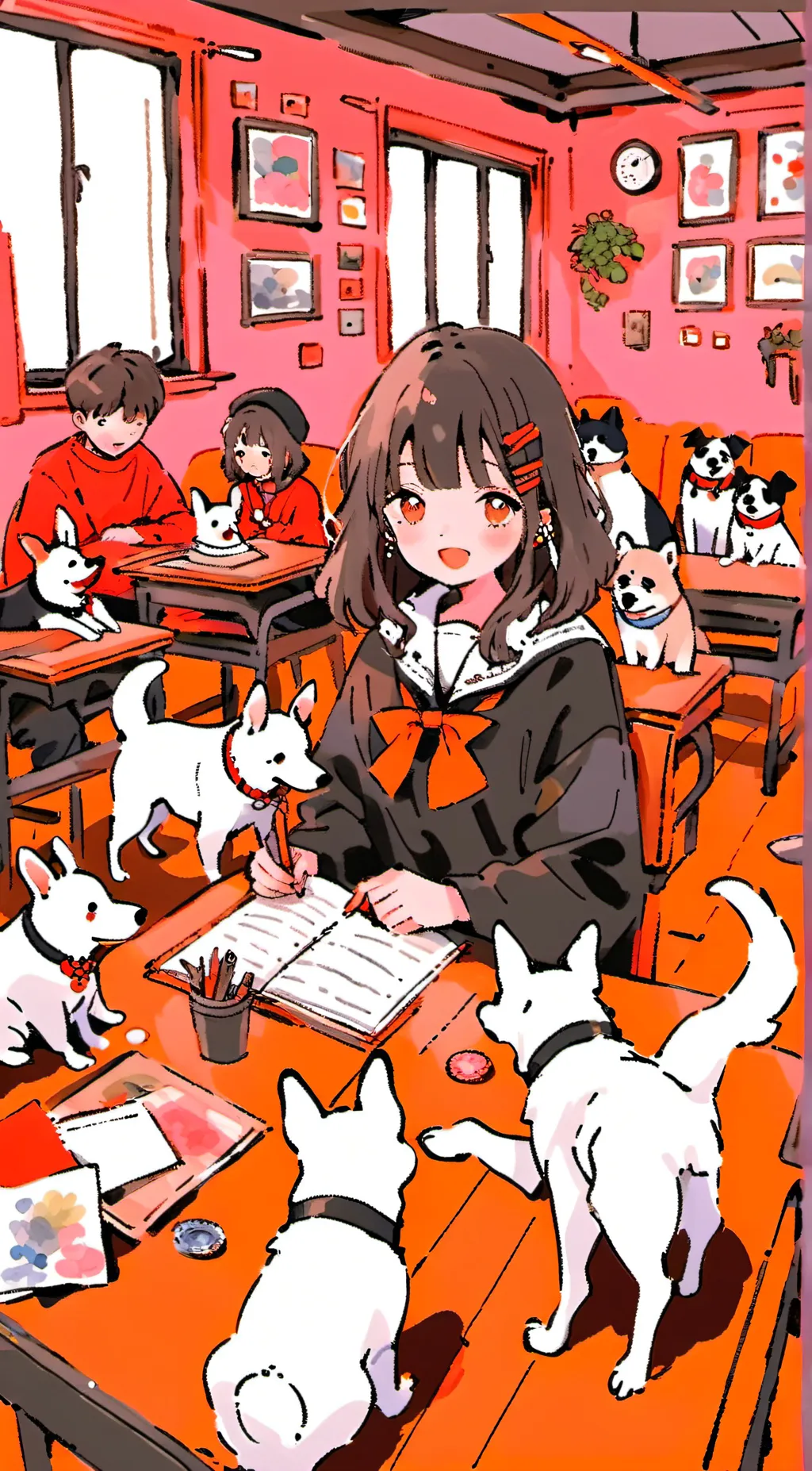 ai character: Pup academy background