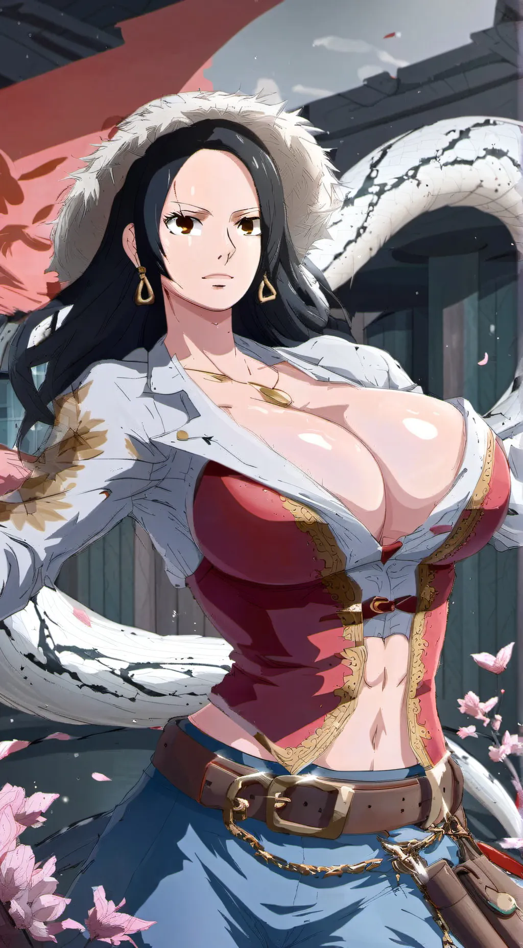 ai character: Boa hancock  background