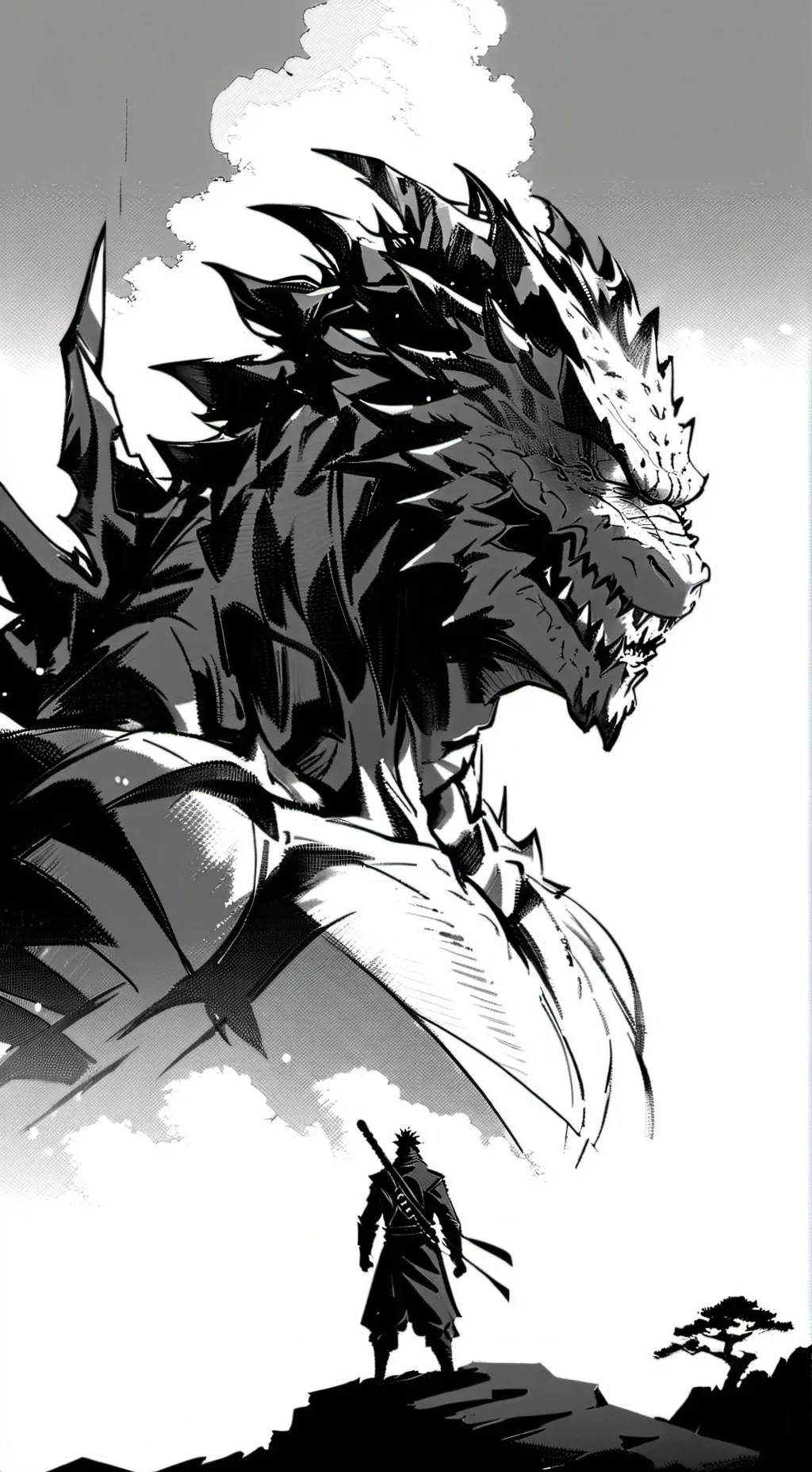 ai character: Godzilla 🐊 background