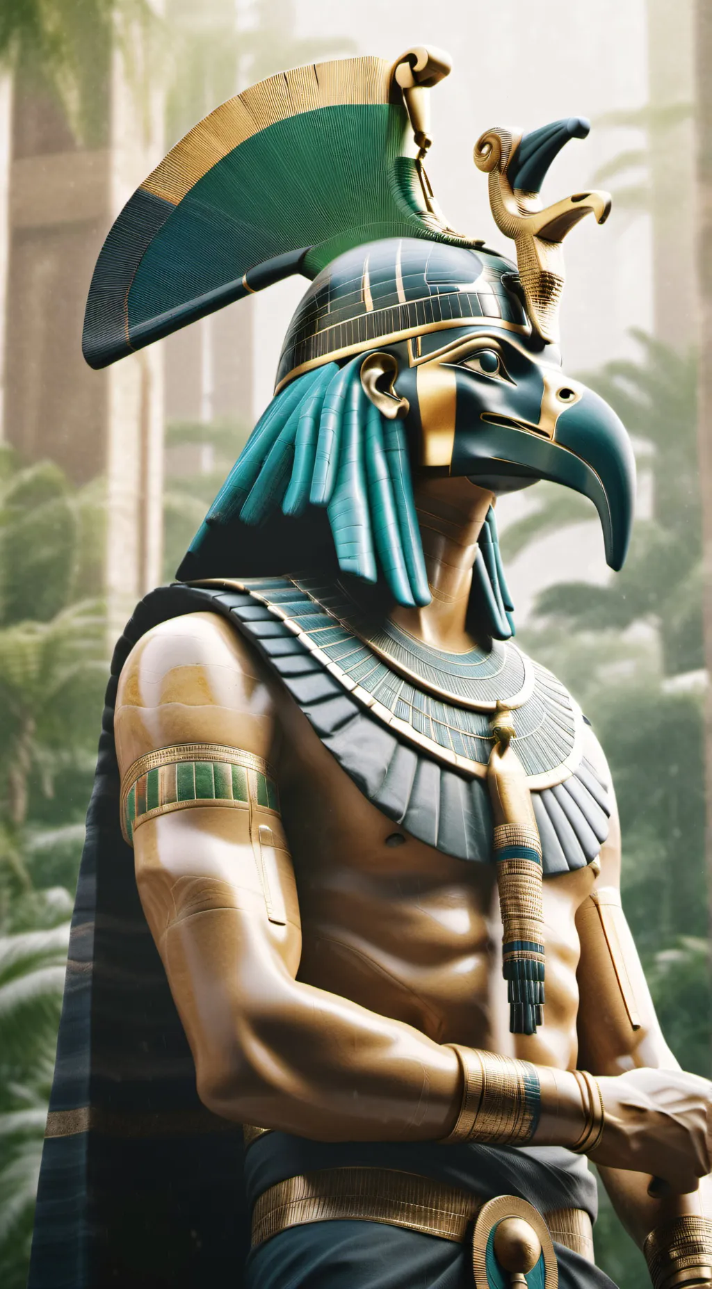 ai character: Horus  background