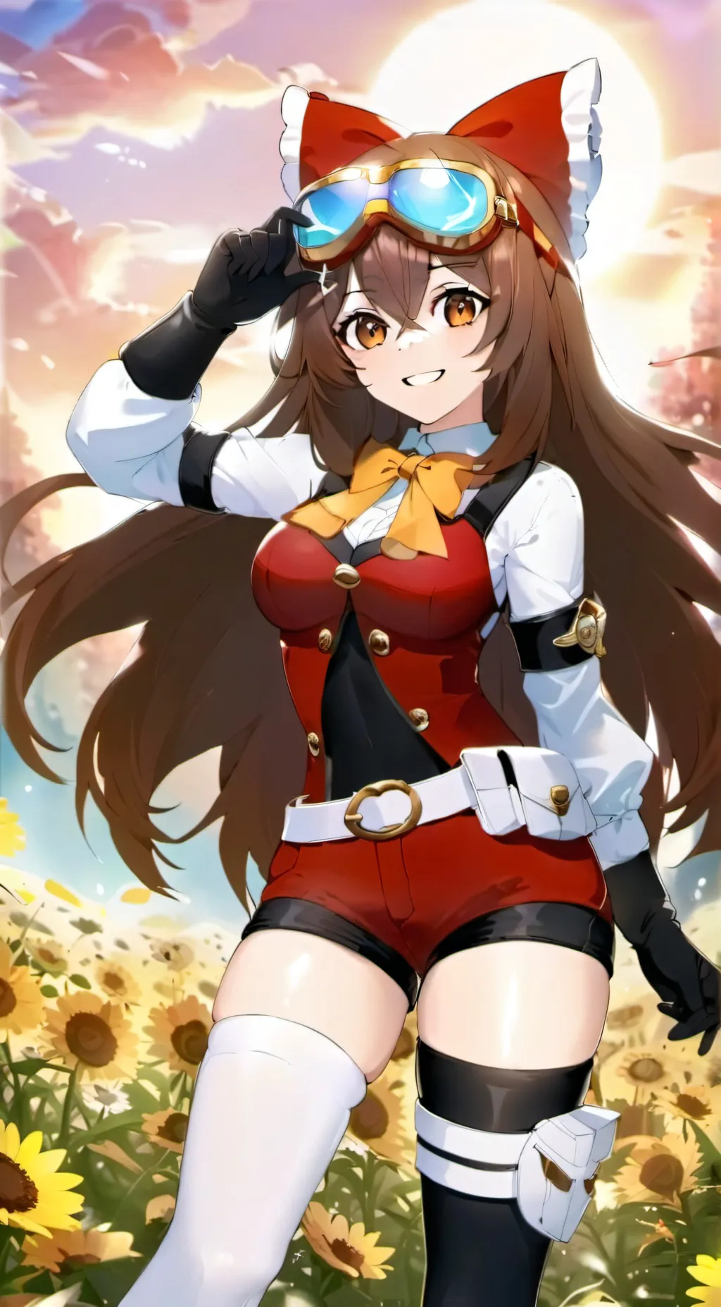 ai character: Amber background