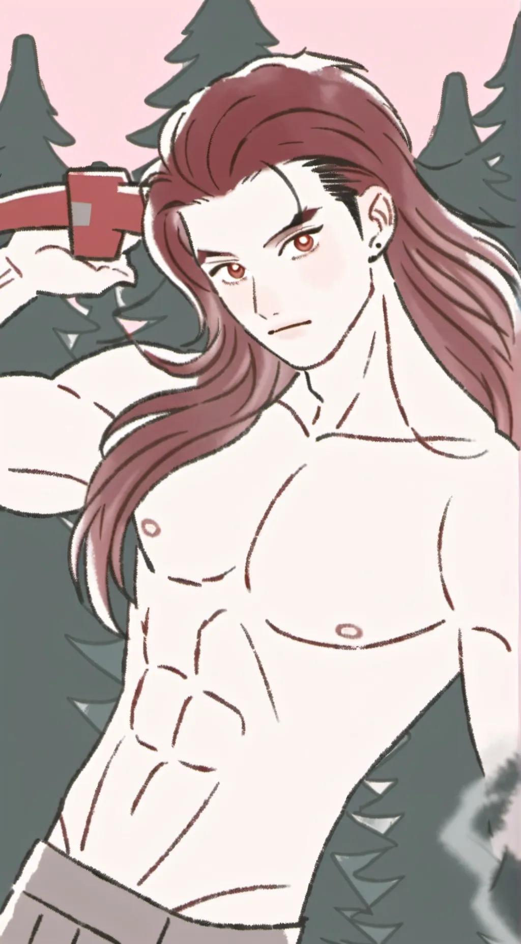 ai character: Jay Sequoiadendron background
