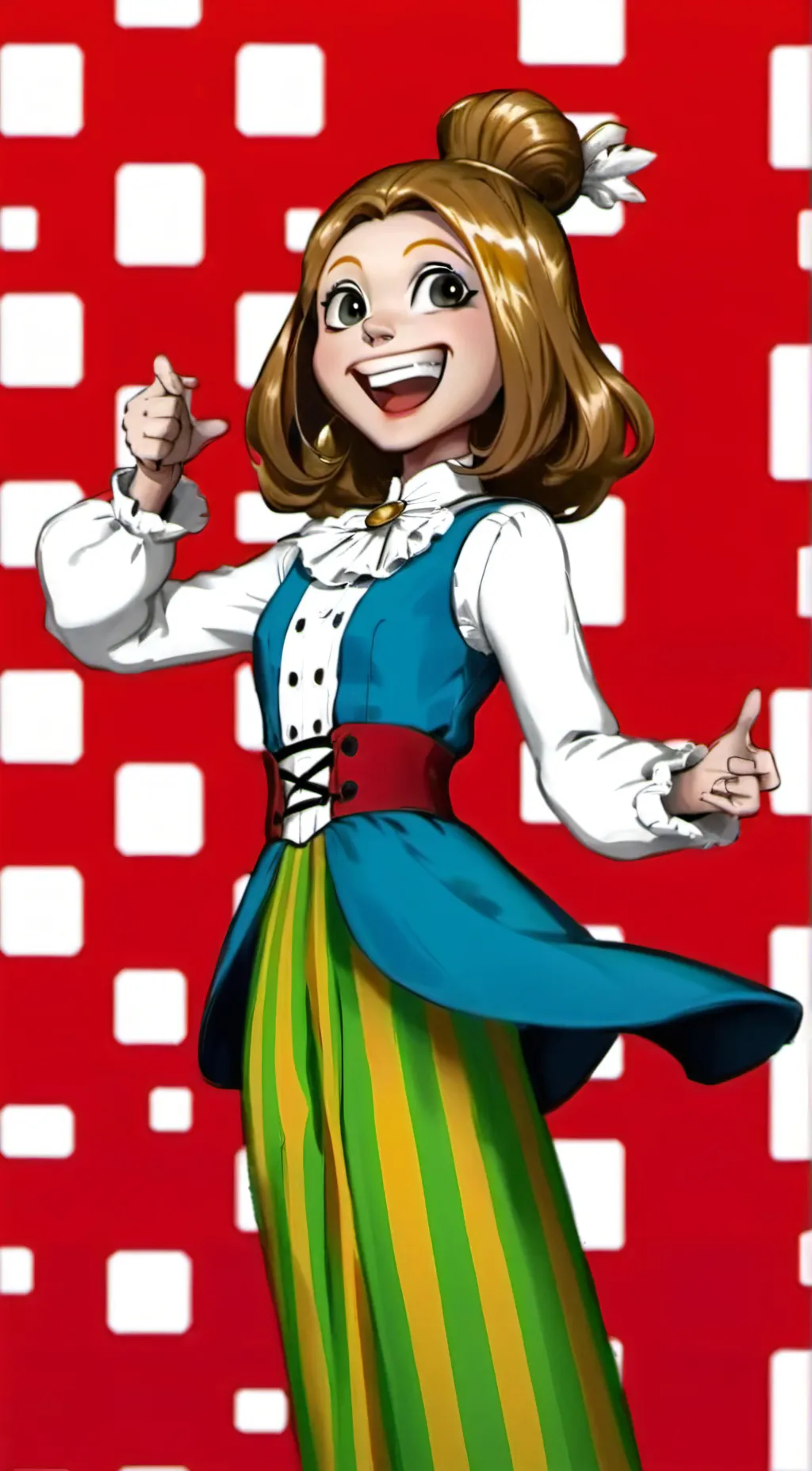 ai character: miss delight background