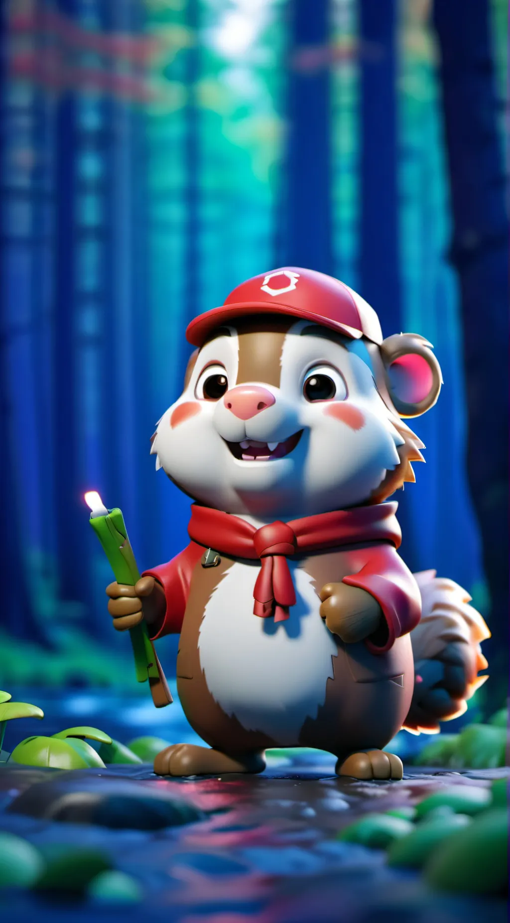 ai character: Bucky the bever background
