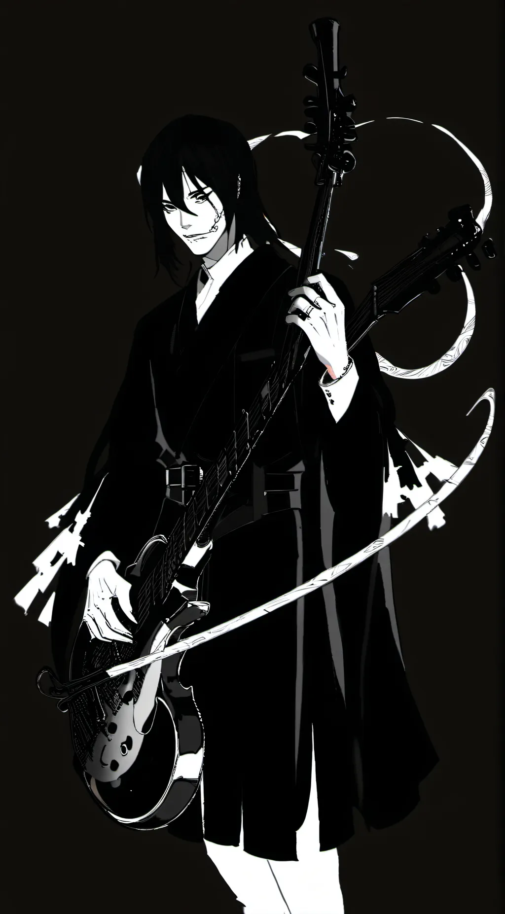 ai character: laughing jack  background