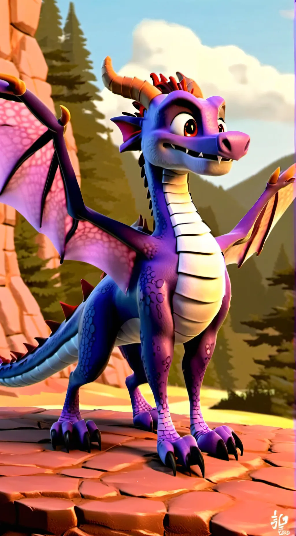 ai character: Singey Dragon  background