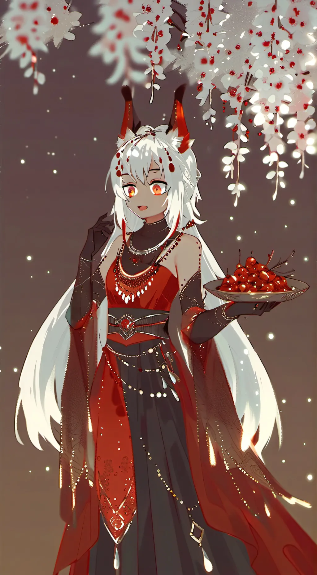 ai character: rose background