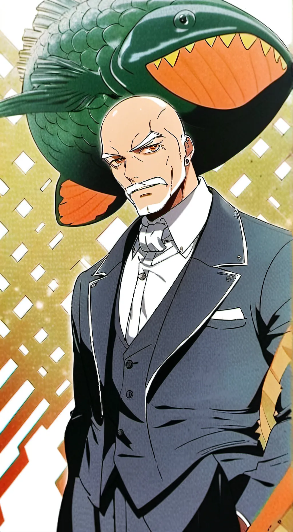 ai character: Papa Dino background