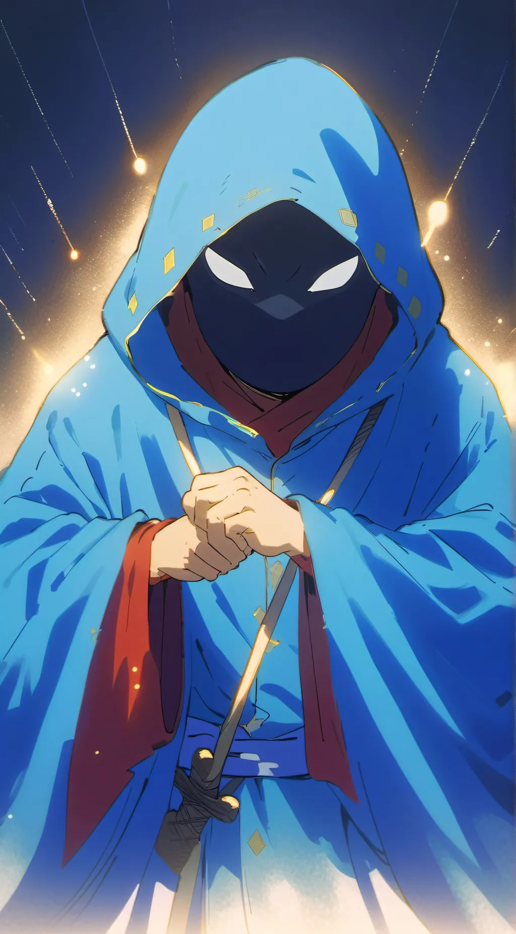 ai character: weird guy in robe background