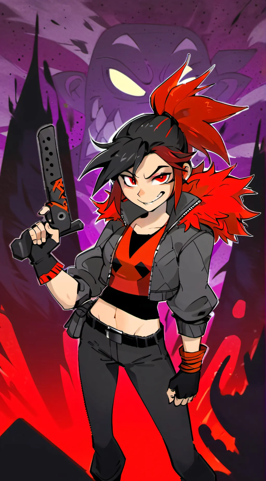 ai character: Evil Tawna  background