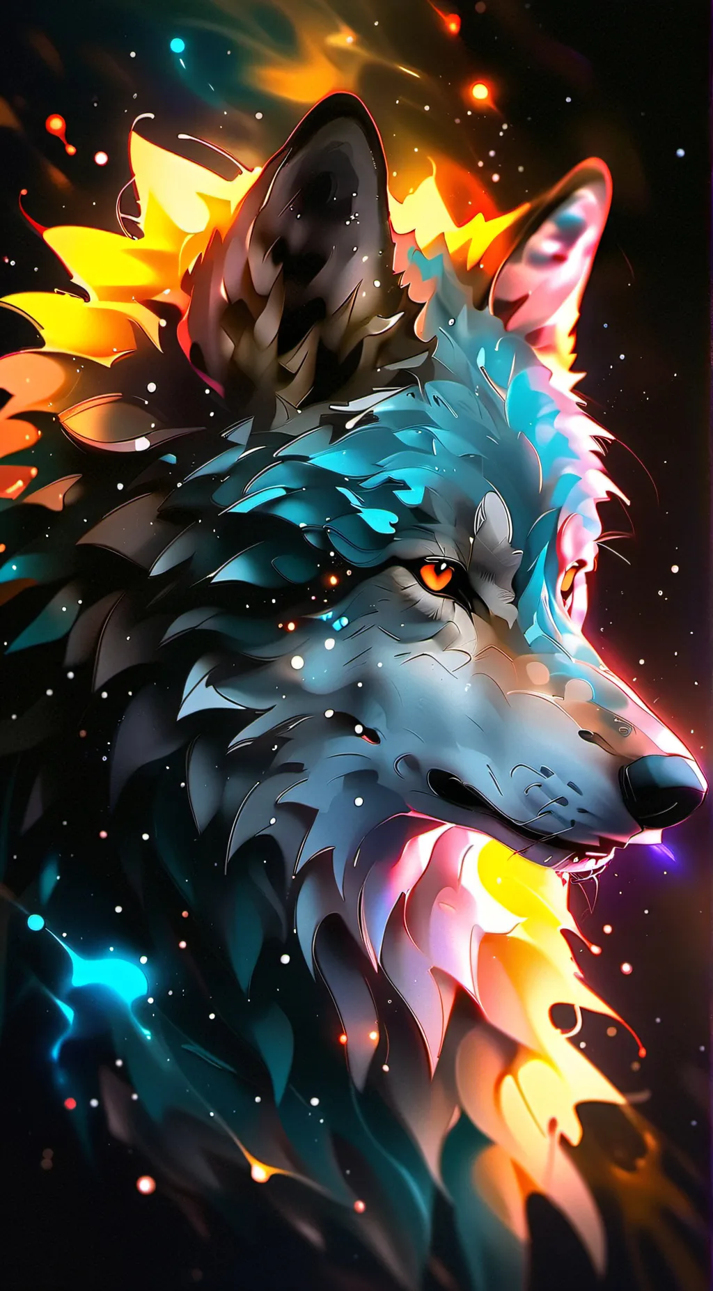 ai character: Wolf  background