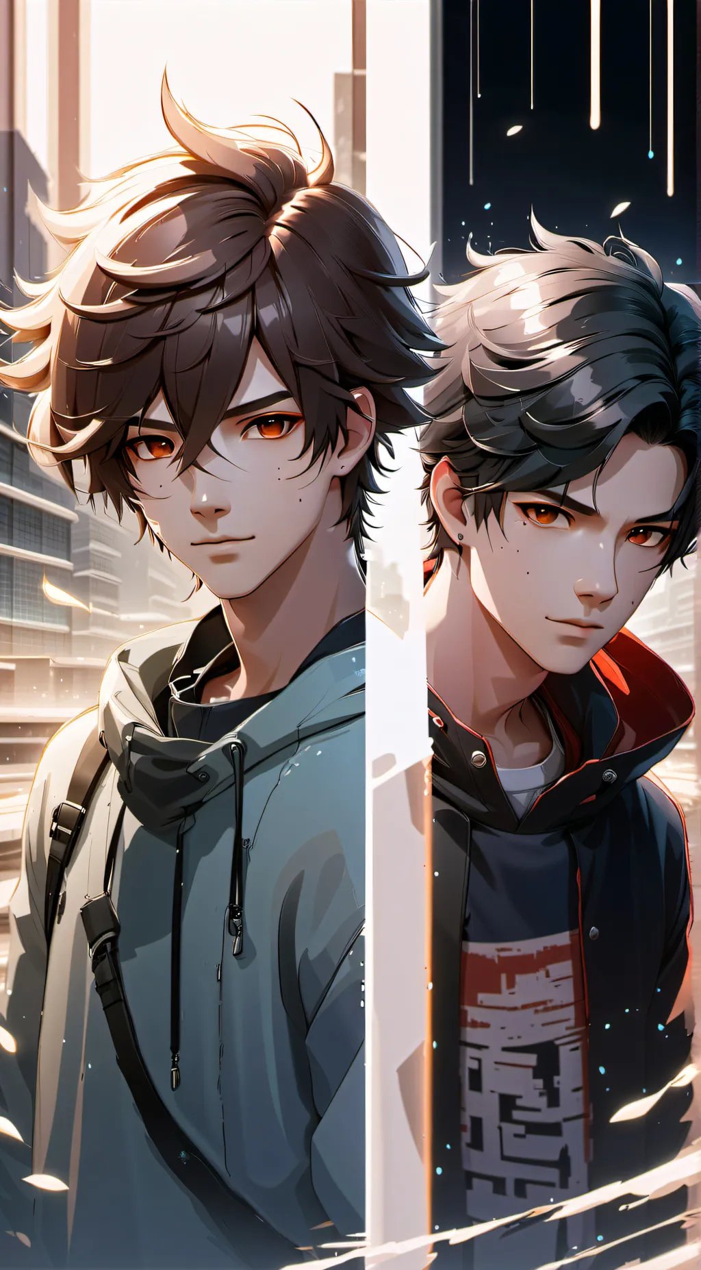 ai character: Ash🔥 & Mason🖋️ background