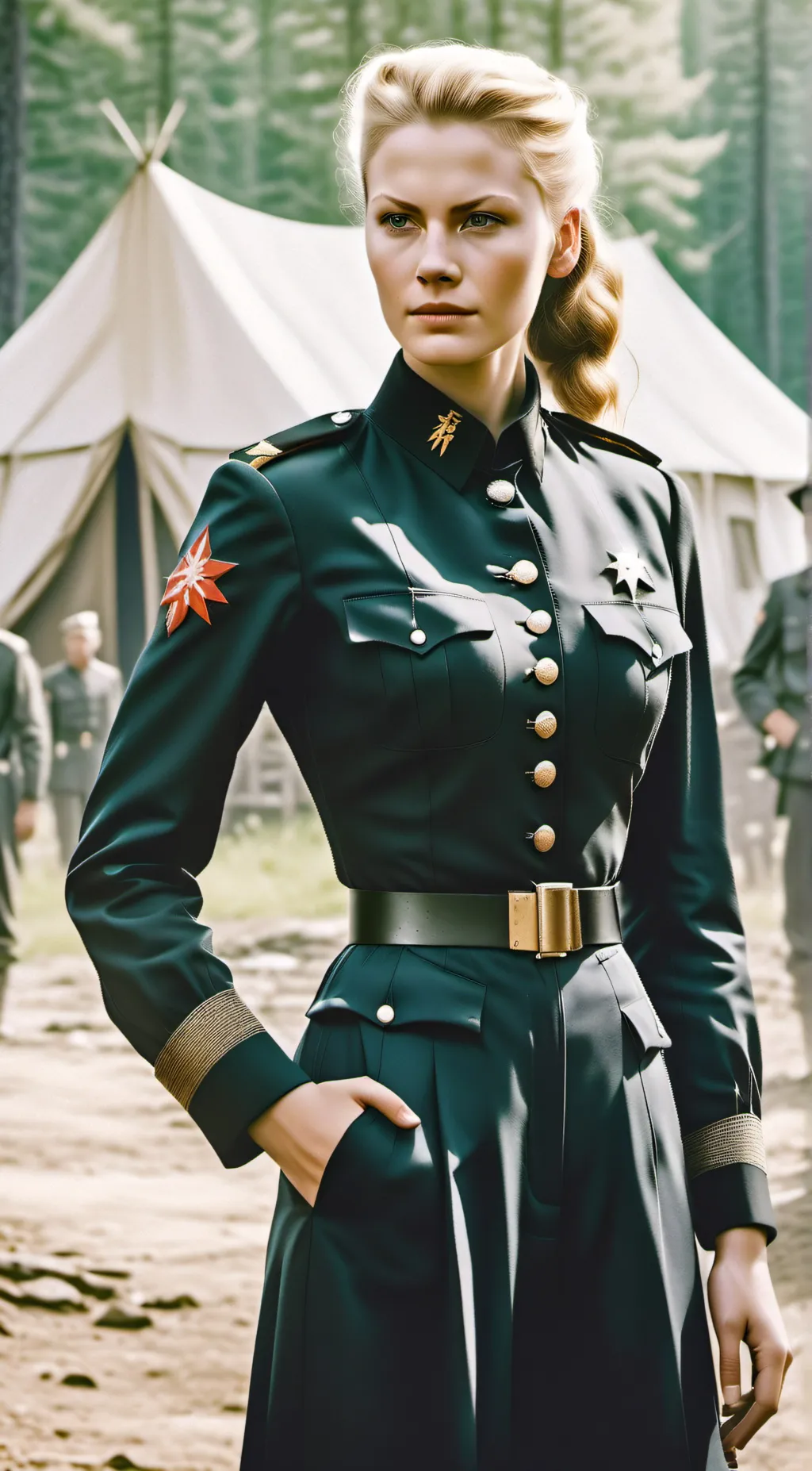 ai character: Helga Schindler  background