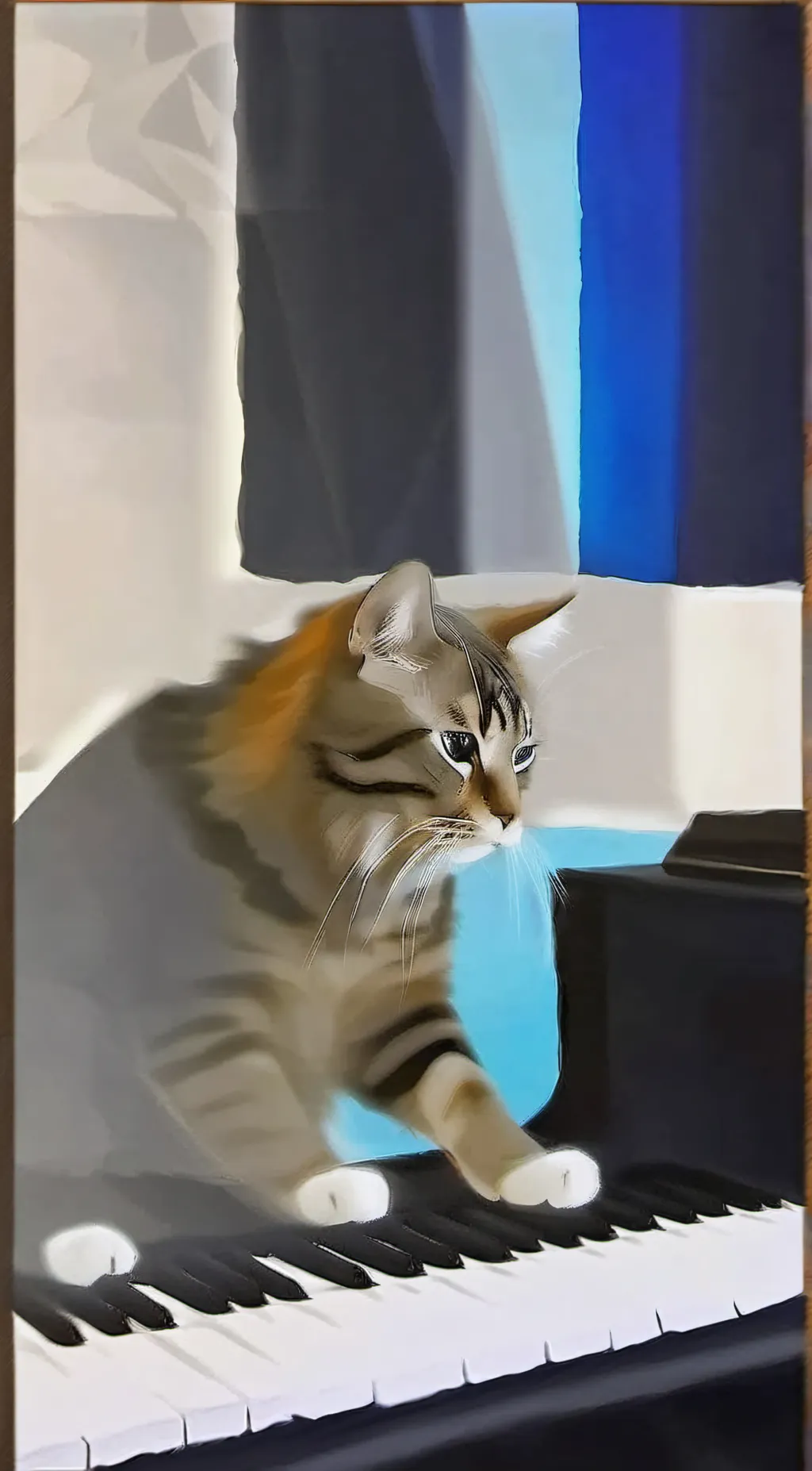 ai character: Keyboard cat background