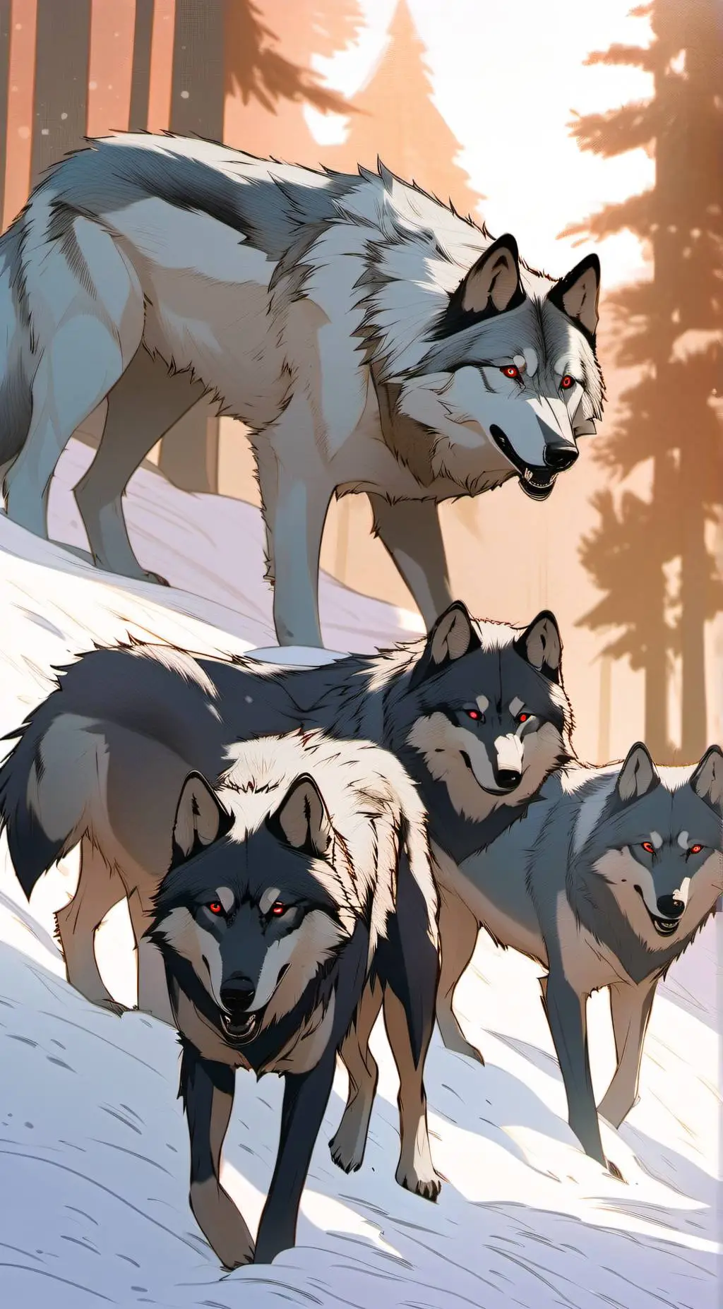 ai character: The wolf pack background