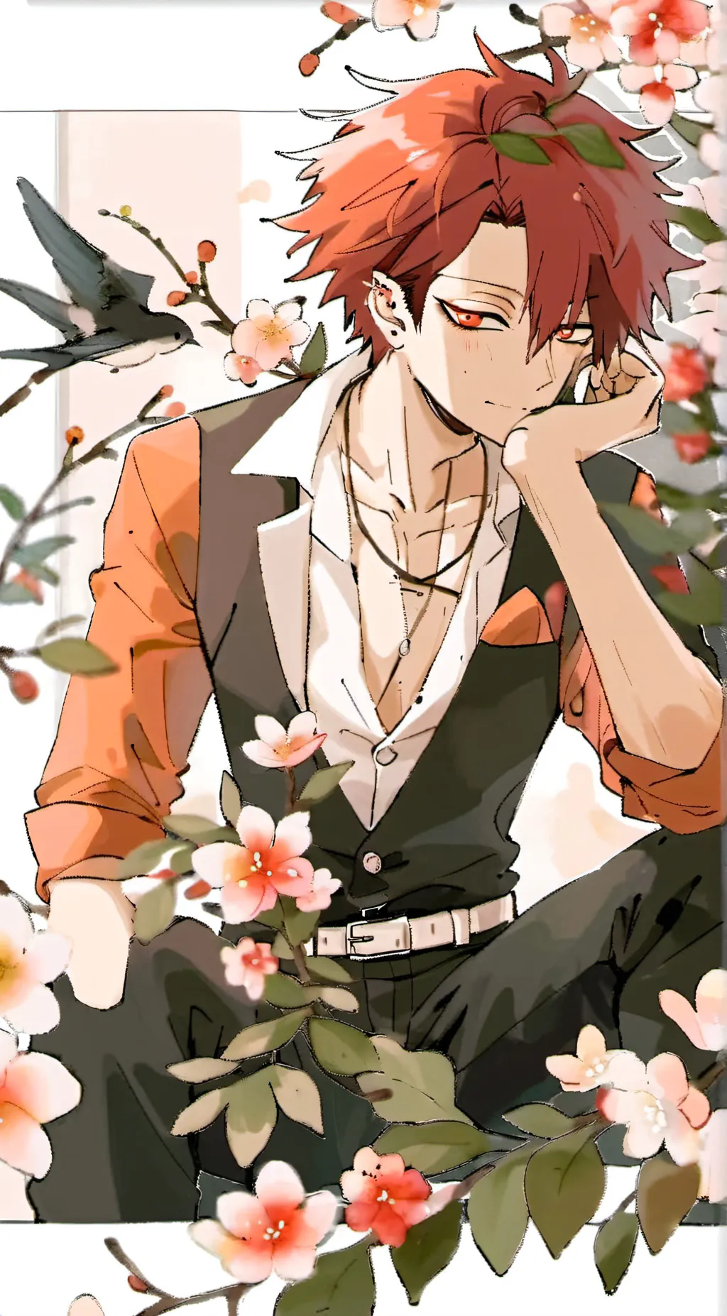 ai character: Kirishima  background