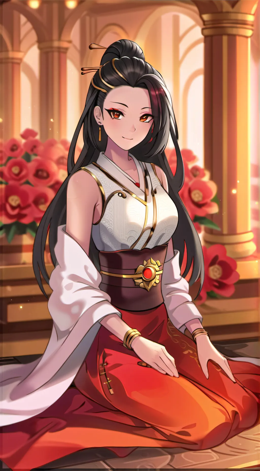 ai character: mha girls in grave background