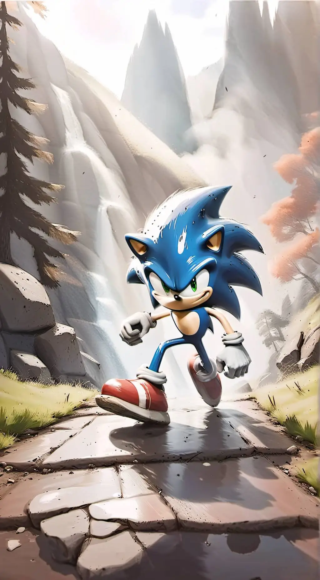 ai character: Sonic+Tails+Alex background