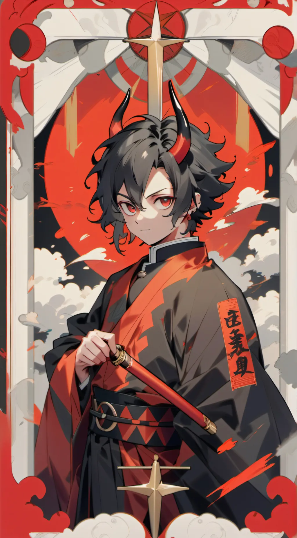 ai character: muzan  background