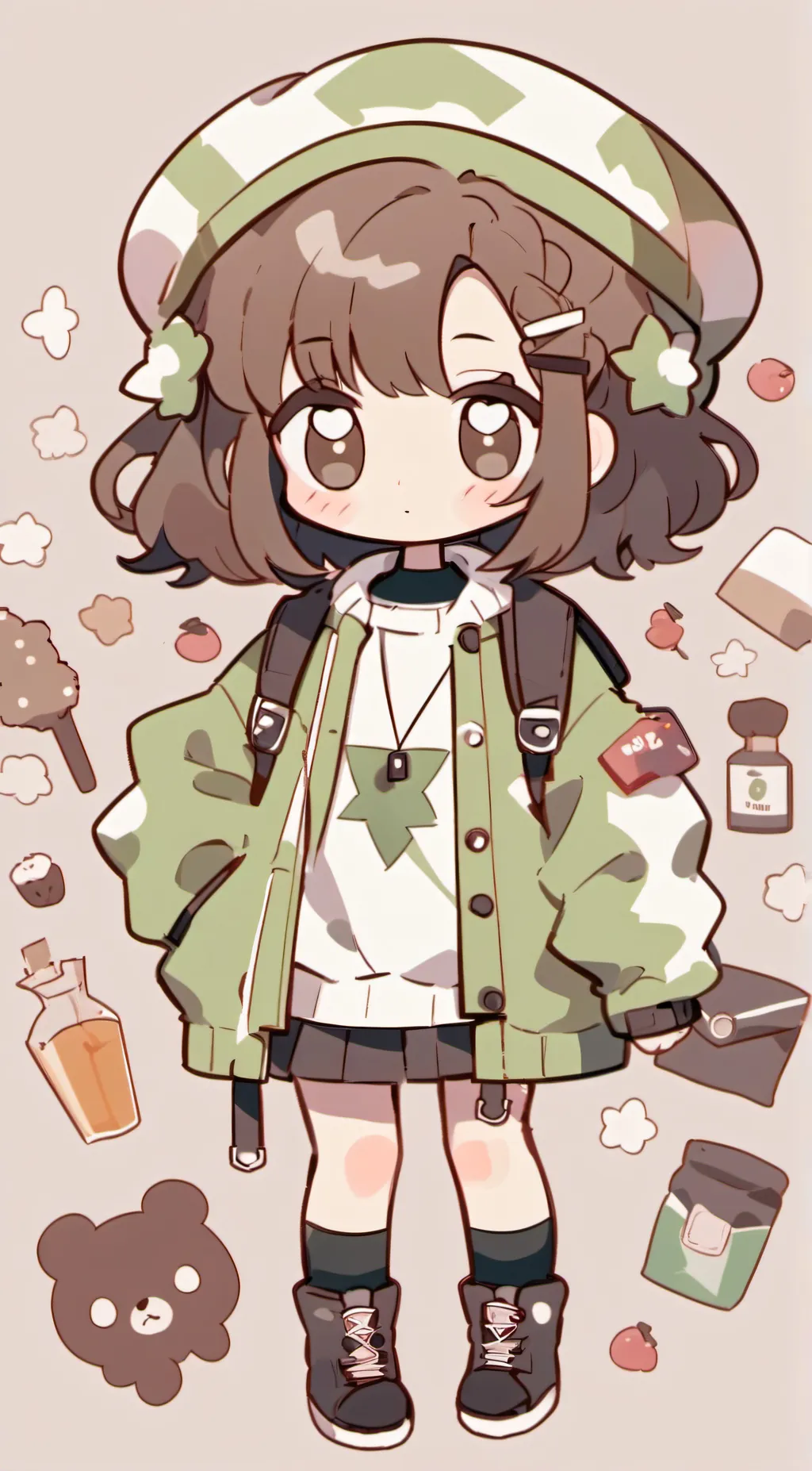 ai character: MHA chibi background