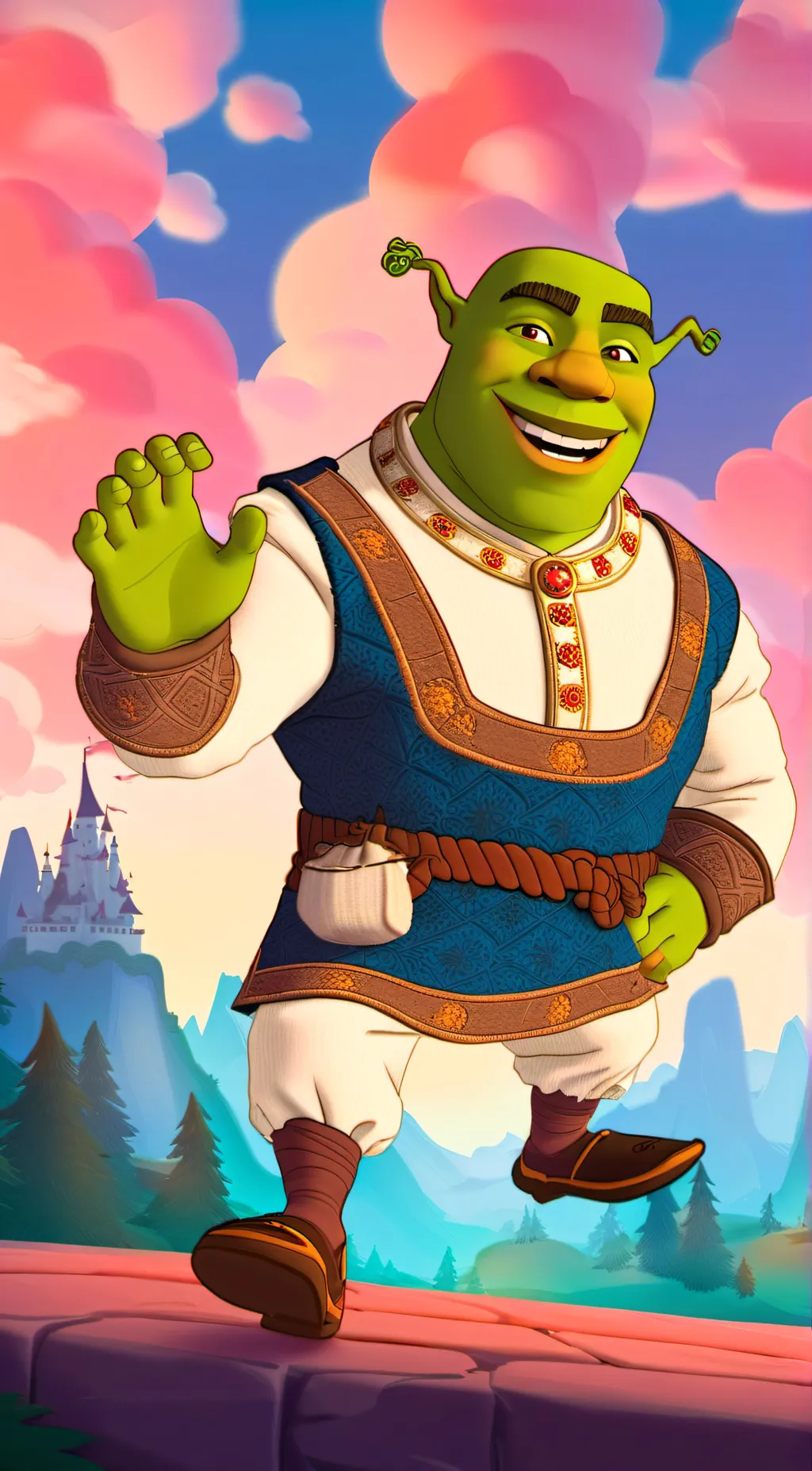 ai character: Shrek background