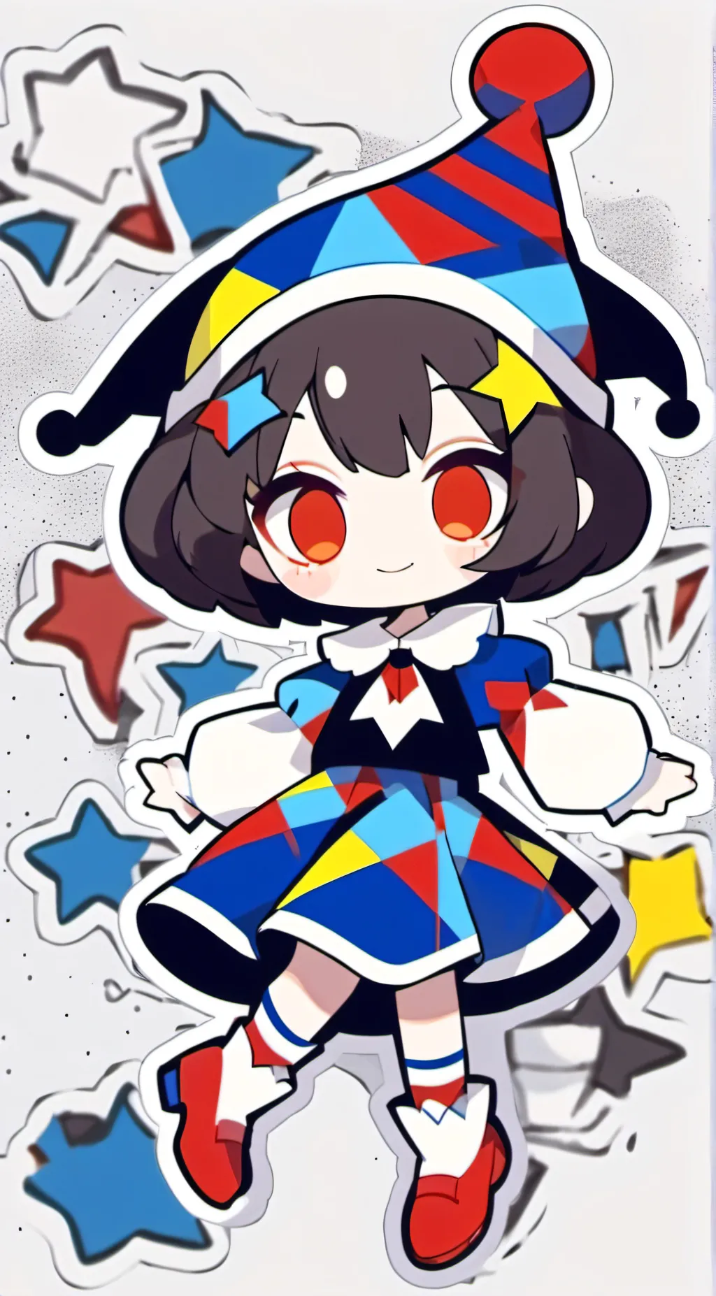 ai character: Pomni tadc background