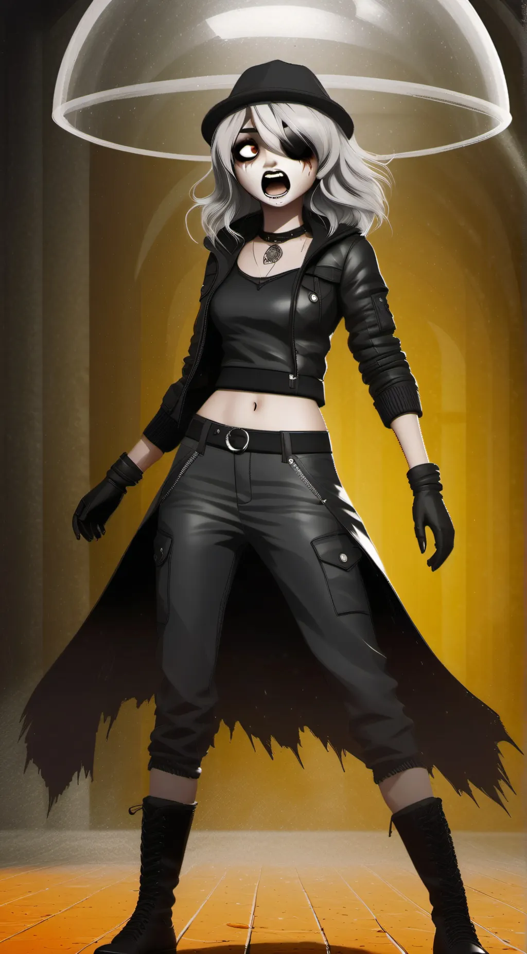 ai character: Horroranaloggracie background
