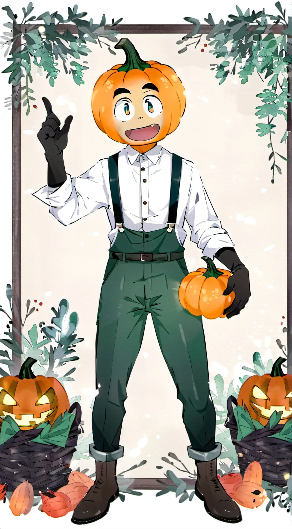 ai character: Peter the pumpkin  background