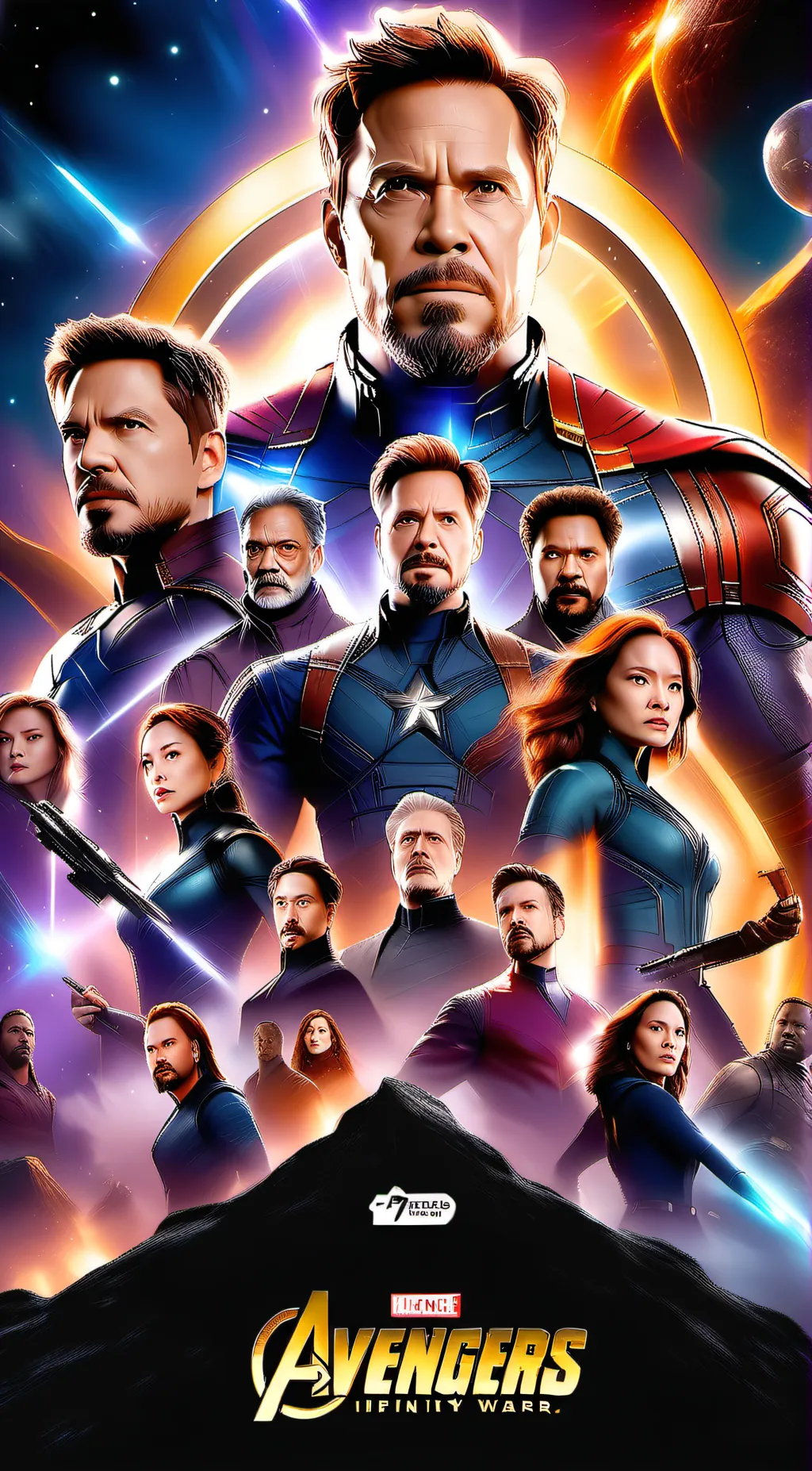ai character: Avengers⚠️Horror⚠️ background