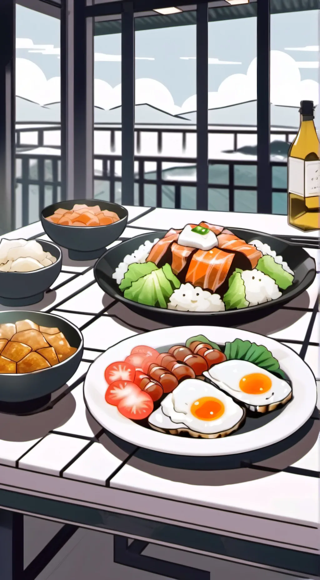 ai character: eat background