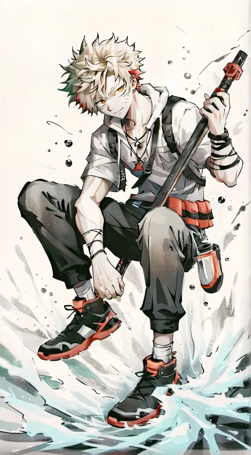 ai character: Katsuki Bakugo background