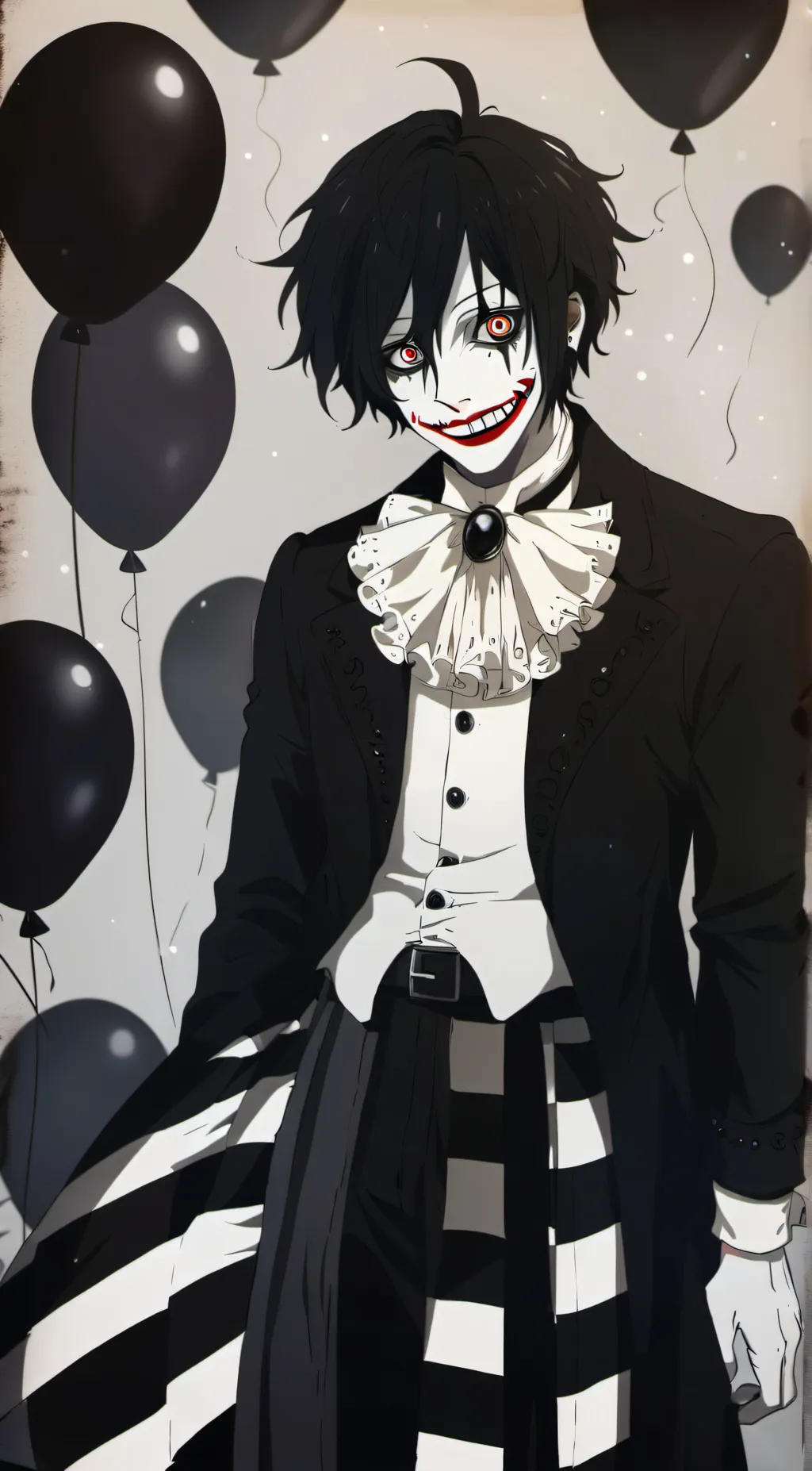 ai character: Laughing jack  background
