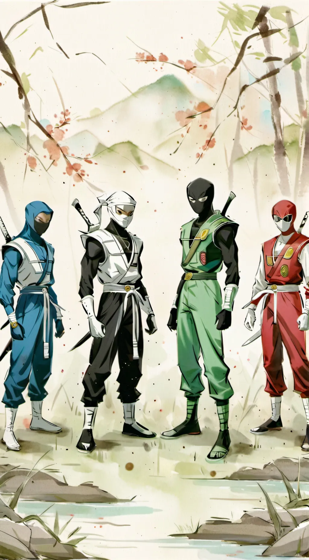 ai character: power rangers  background