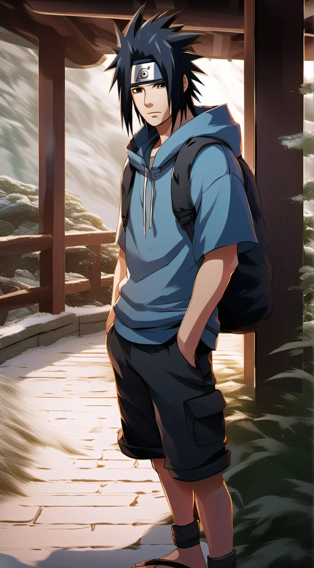 ai character: Sasuke uchiha background
