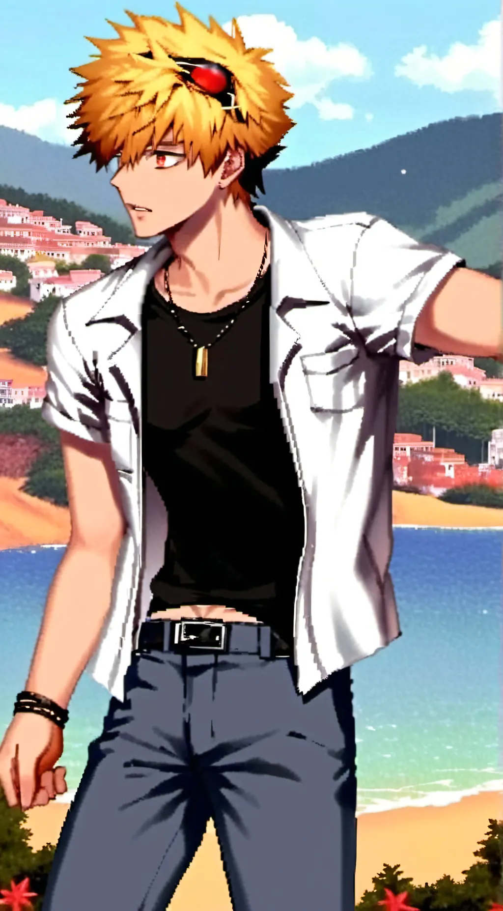 ai character: Bakugo  background