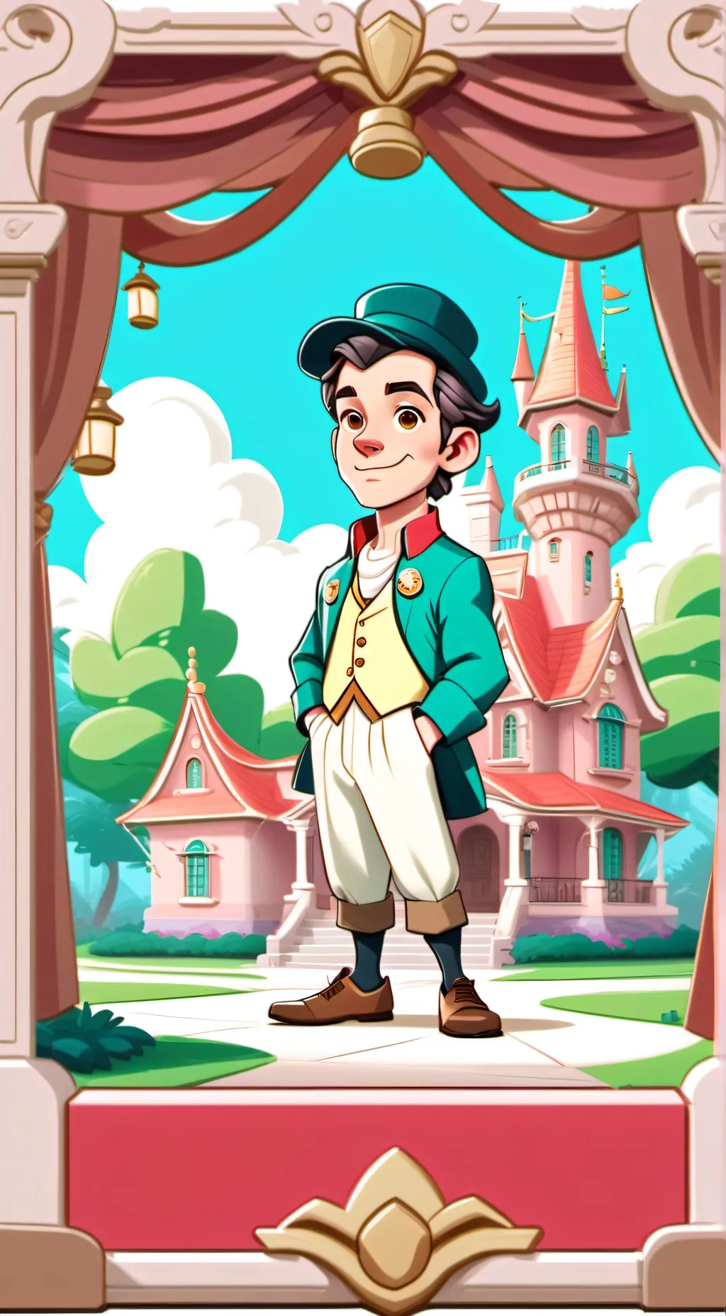 ai character: building vid background