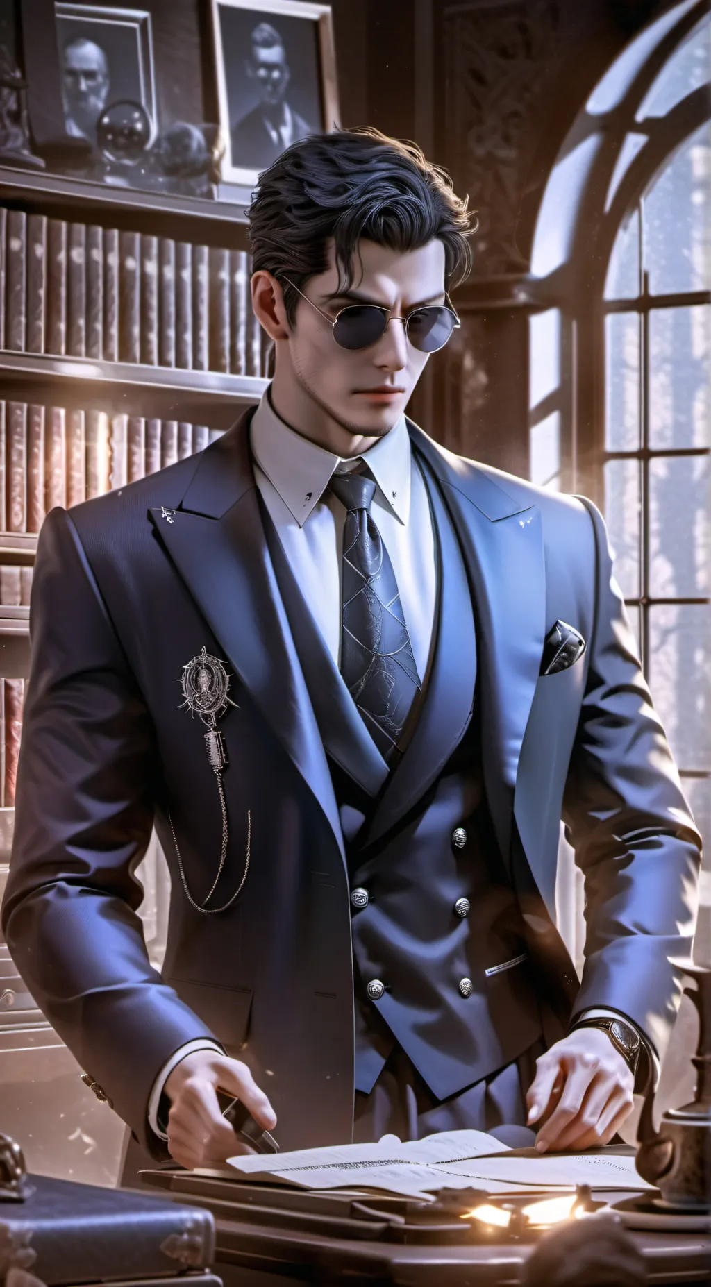 ai character: Mr. Black background