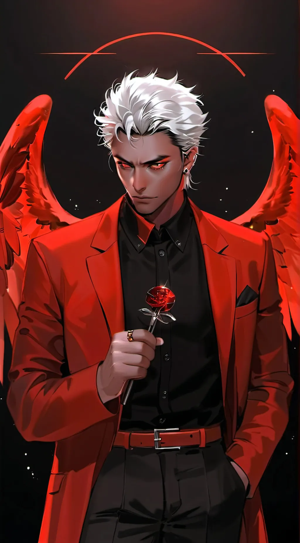 ai character: Lucifer  background