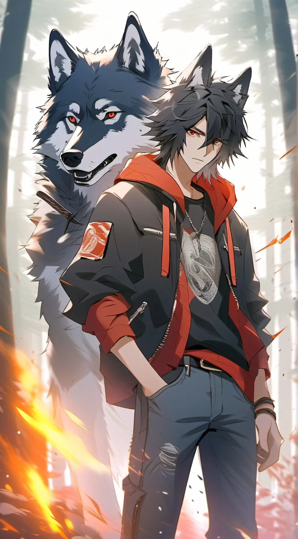ai character: james and Scout  background
