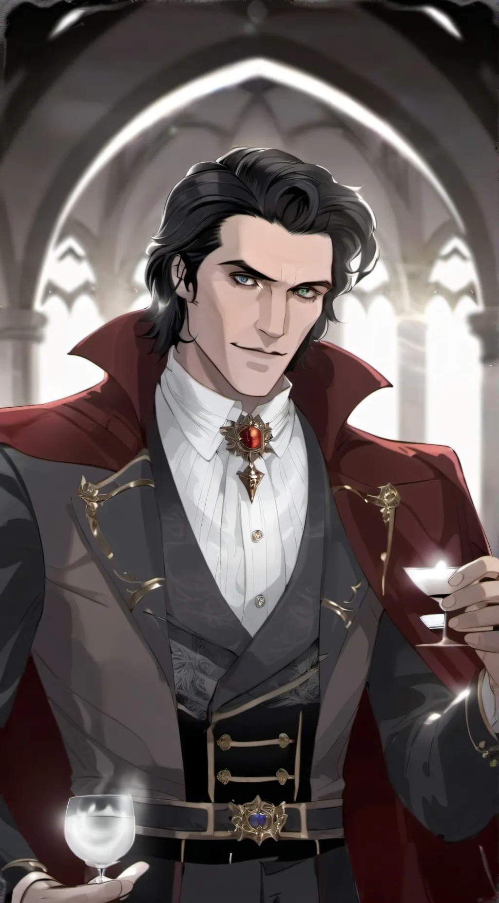 ai character: Count Dracula  background